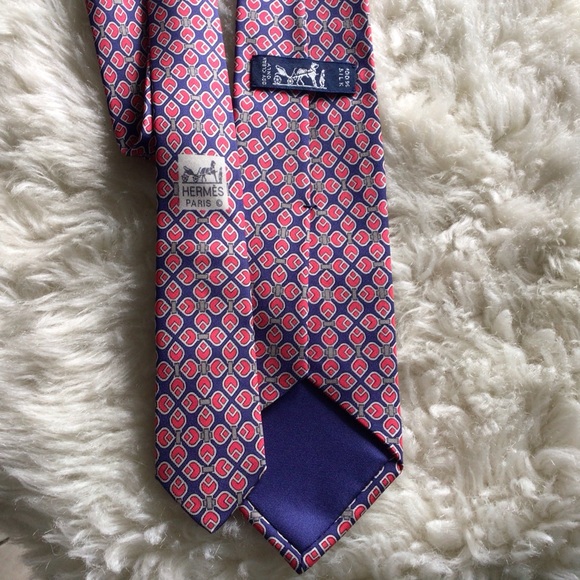 Hermes Paris 100% Silk Tie Made in France 7271 MA - Picture 7 of 16